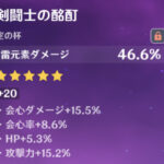 【疑問】この聖遺物雷キャラにどうだろ？割と良さそう？？？