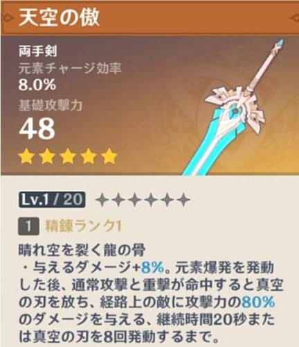 【攻略】今更天空大剣出てきたんだけど誰に持たせればいいの？